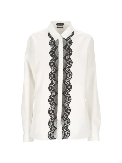 TOM FORD lace-detail shirt