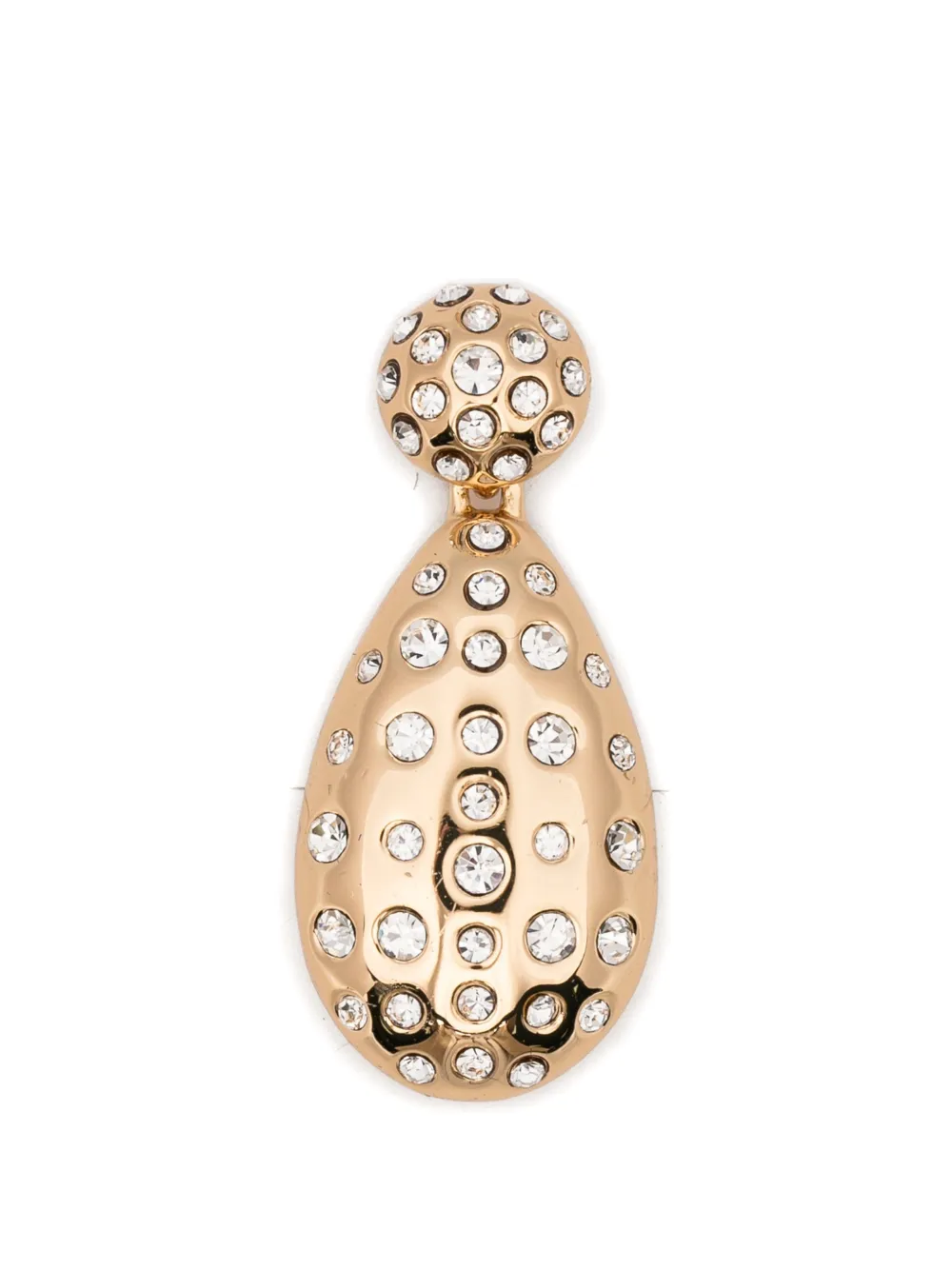 Self-Portrait rhinestones-embellished drop earrings - Oro