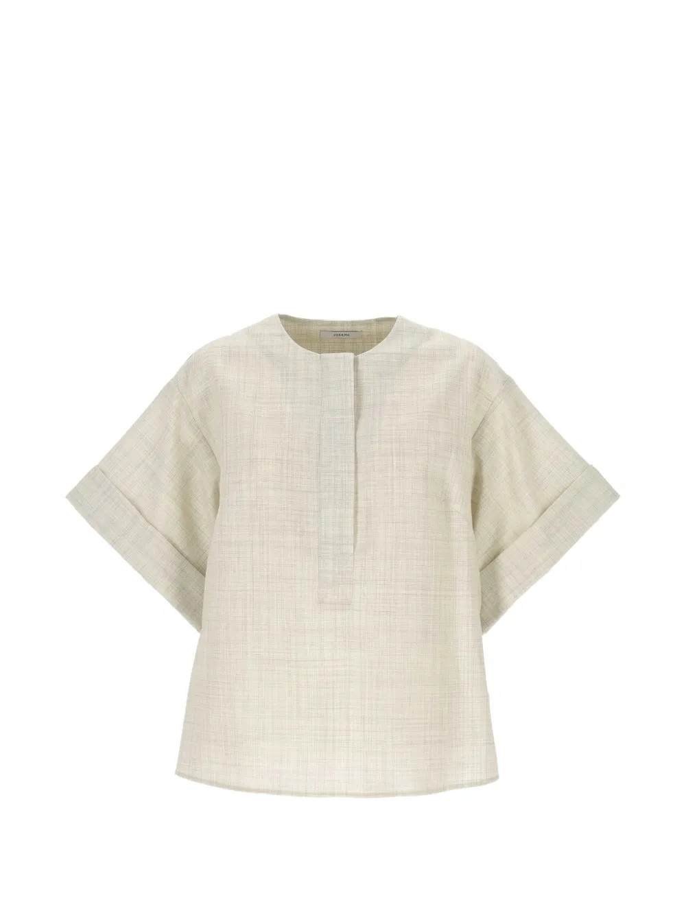 JOSEPH Yani concealed-placket turn-up cuff blouse - Nude