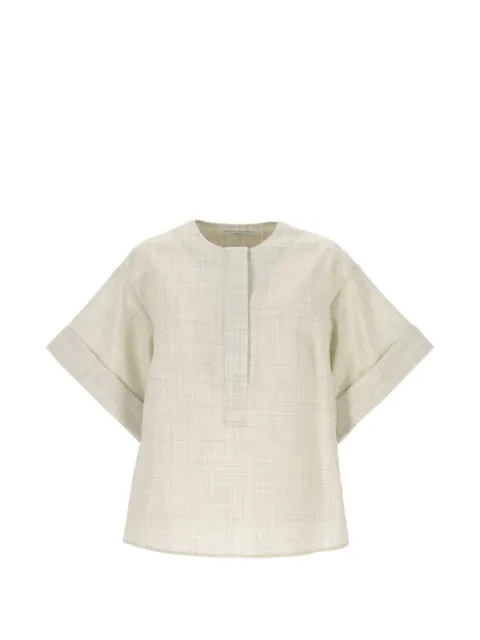 JOSEPH Yani concealed-placket turn-up cuff blouse