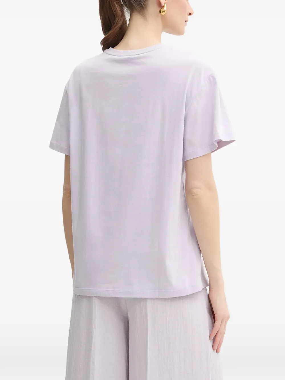 TWINSET T-shirt verfraaid met logo Paars