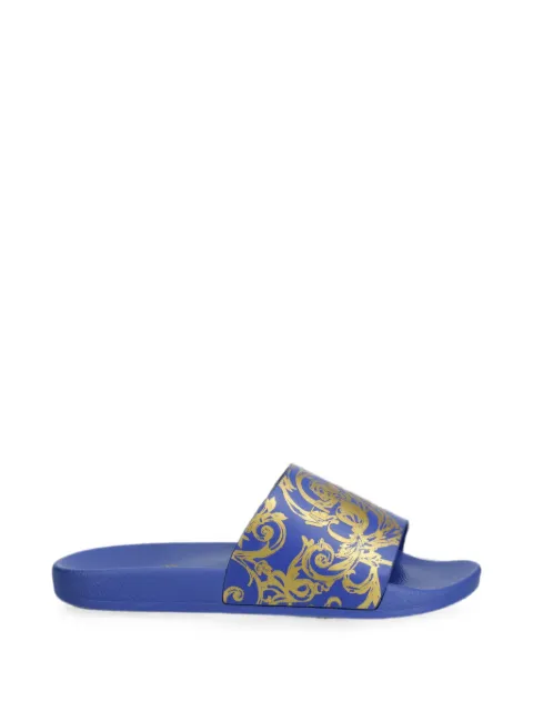Versace Jeans Couture Baroque-print slides