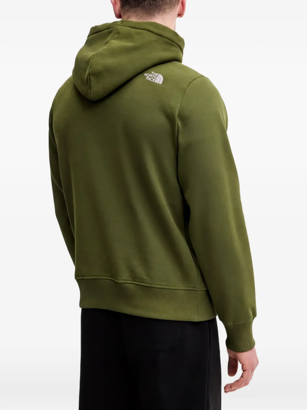 The North Face logo-print hoodie Groen