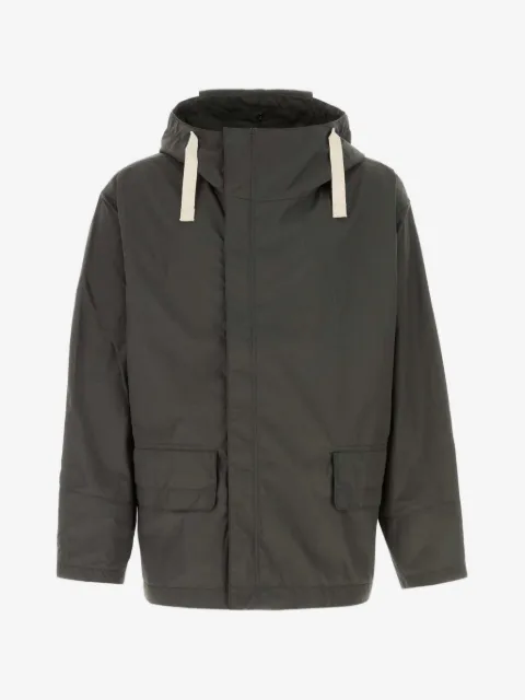 Nanamica drawstring-hooded flap-pocket jacket