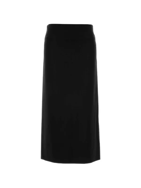 Jil Sander Slit Maxi Skirt in Black