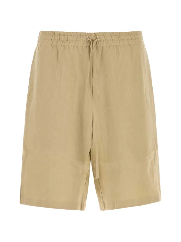 Le Kasha Betul Linen Bermuda Shorts in Neutrals