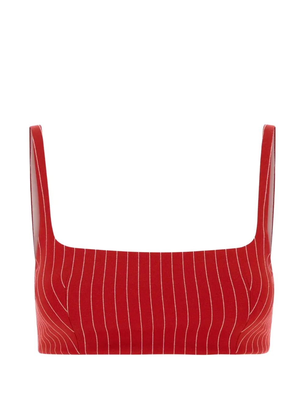 Orlane striped crop-top - Rosso