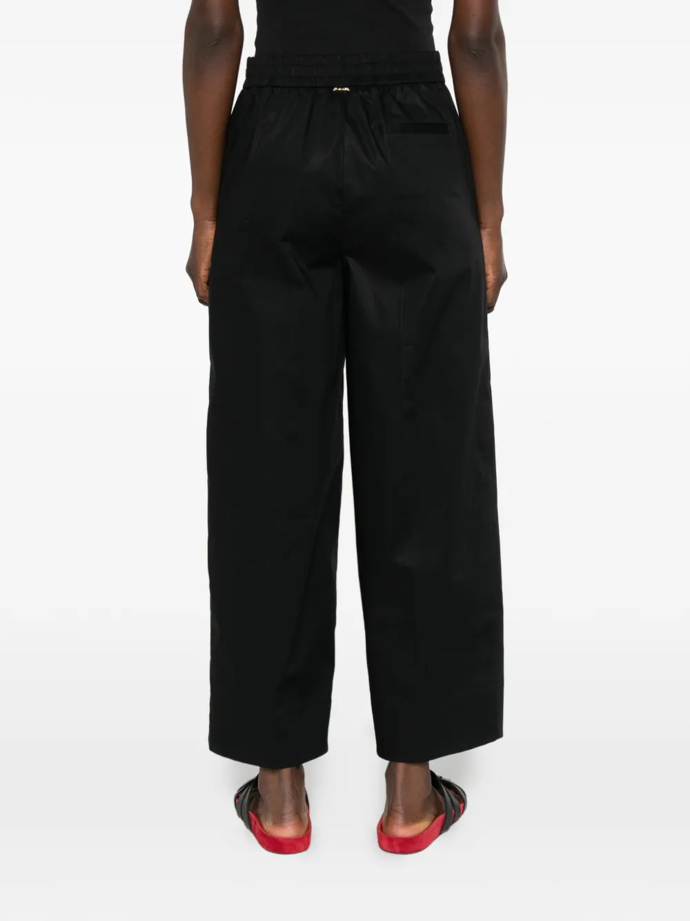 TWINSET Broek met wijde pijpen Zwart