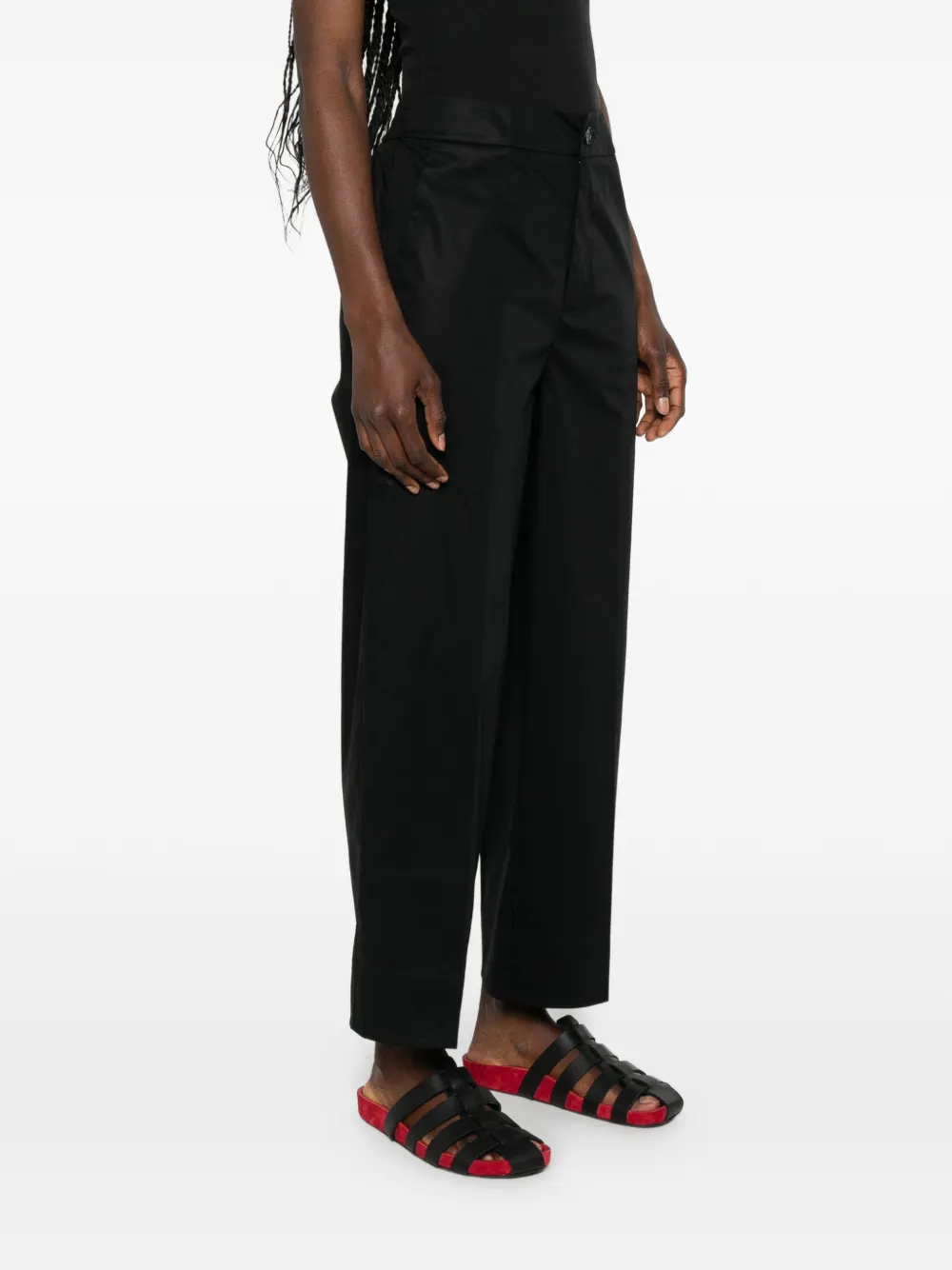 TWINSET Broek met wijde pijpen Zwart
