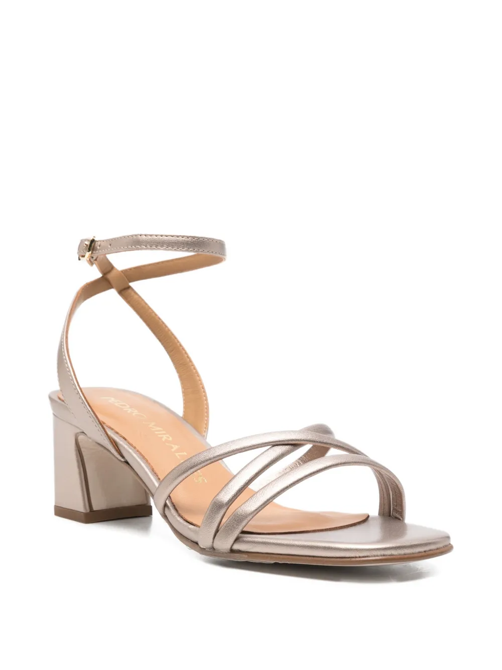 Pedro Miralles Sandalen met blokhak Beige