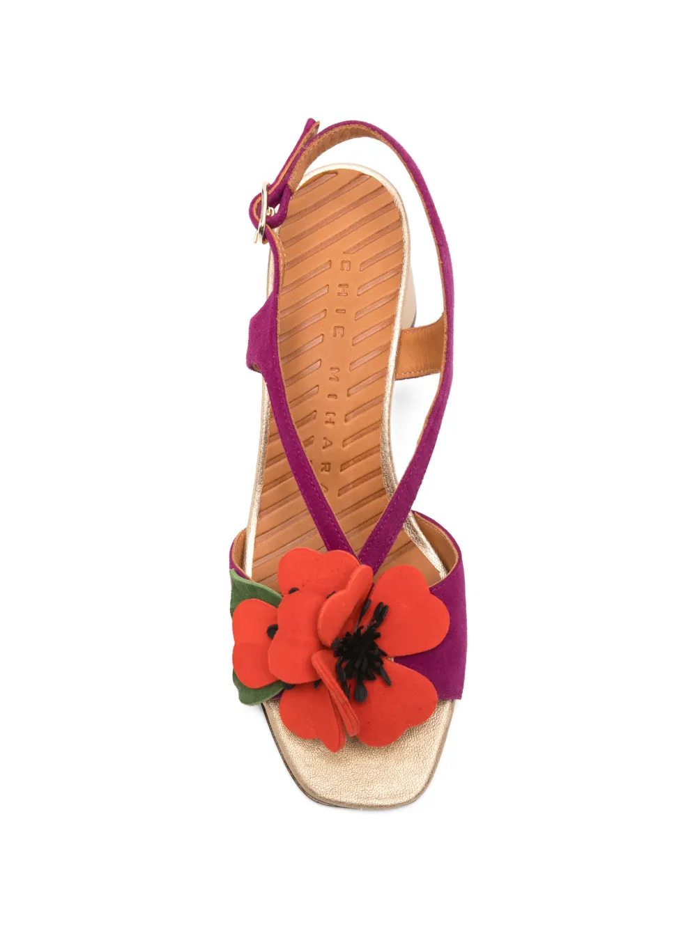 Chie Mihara floral sandals Paars