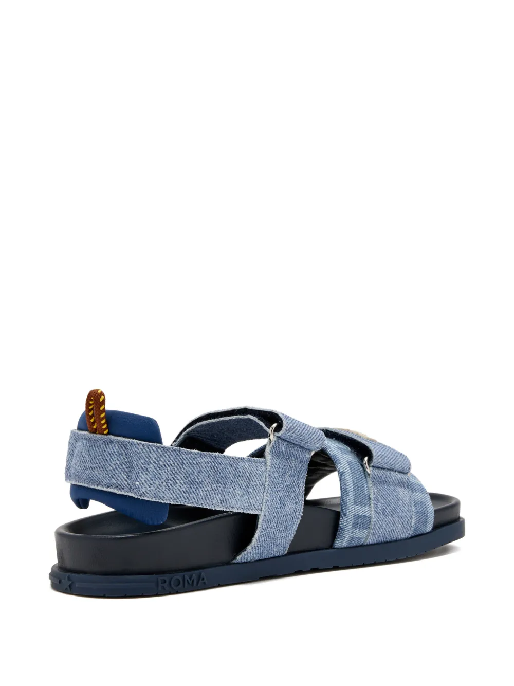 Fendi Kids Sandalen met logobandje Blauw
