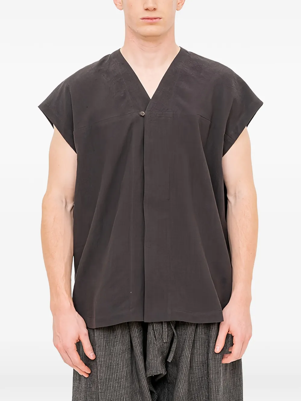 Jan Jan Van Essche V-neck sleeveless shirt - Grigio