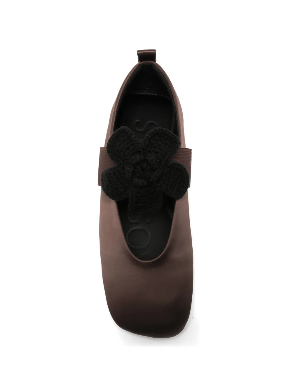 Stine Goya Ballerina's met bloemen en bandje Bruin