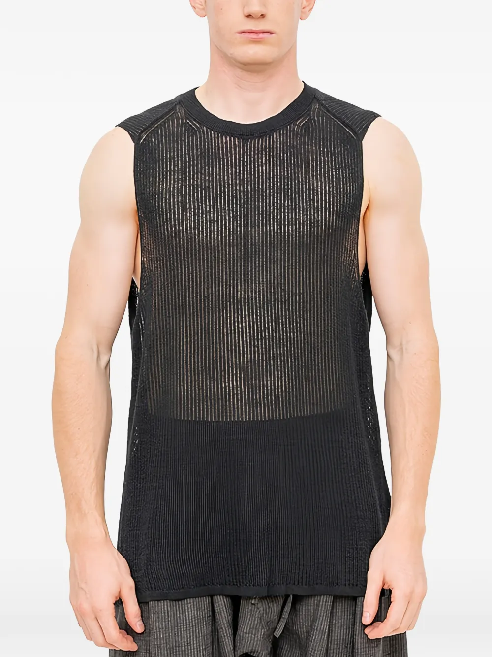 Jan Jan Van Essche mesh-knit tank - Schwarz