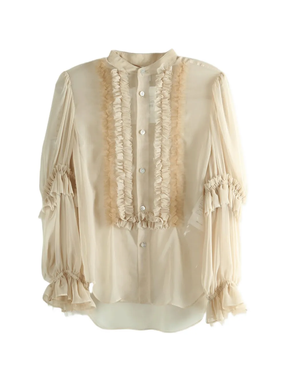 Comme Des Garçons ruffled shirt - Toni neutri