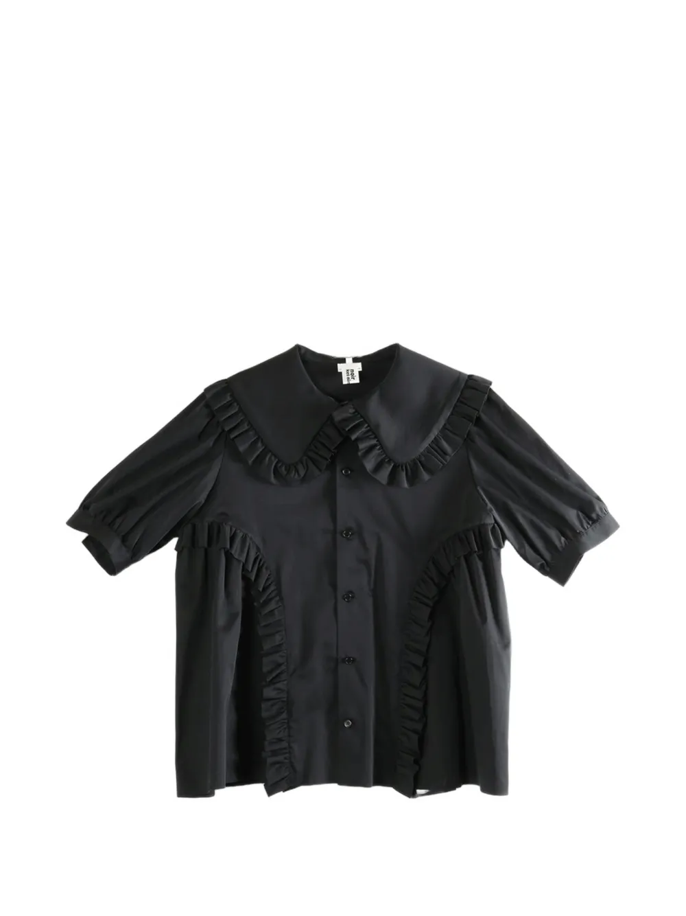 Comme Des Garçons ruffled cotton shirt - Schwarz