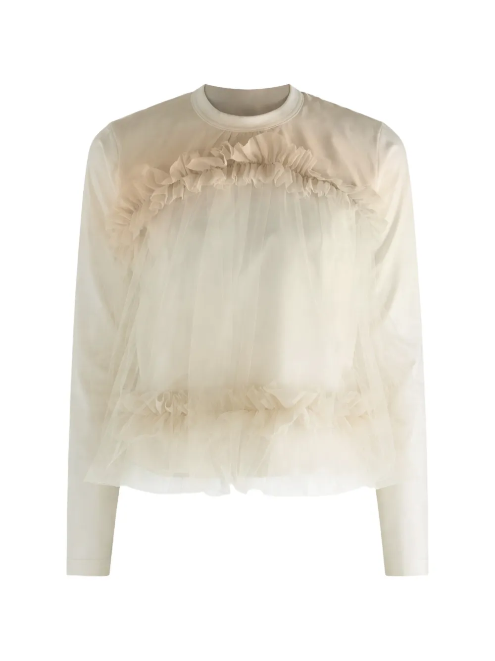 Comme Des Garçons ruffled top - Toni neutri