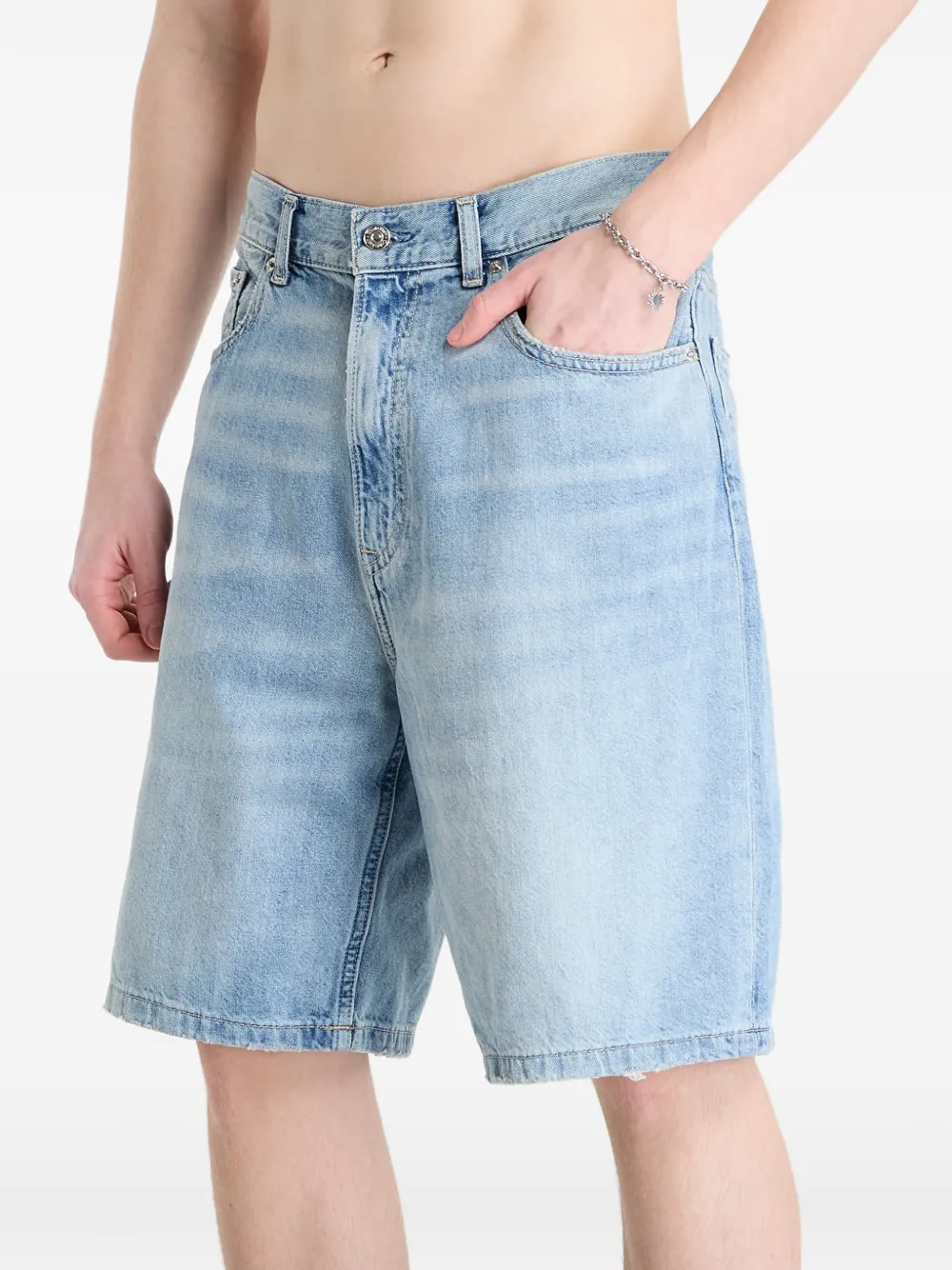  Calvin Klein Logo-patch Shorts - Blue 