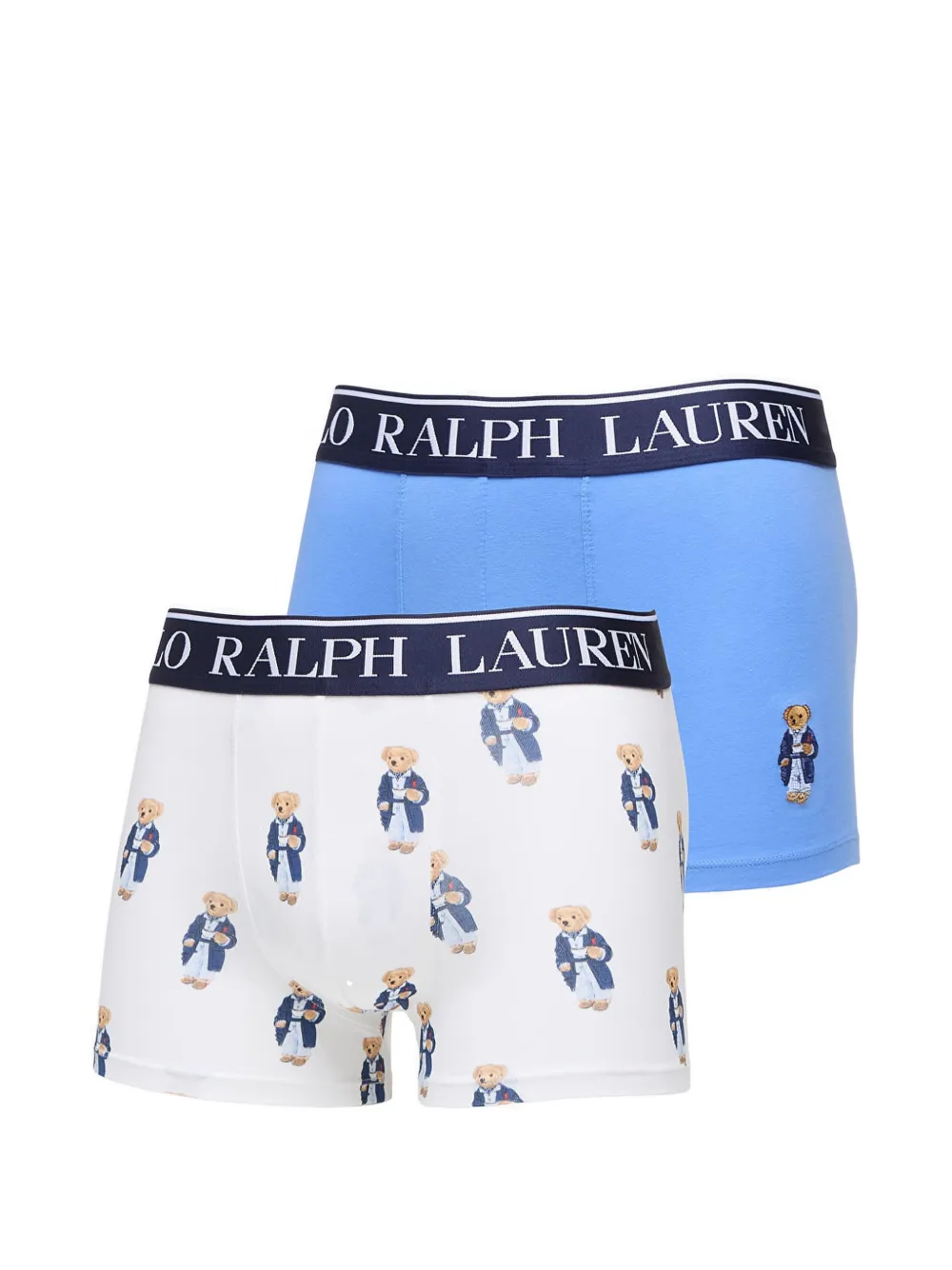 Polo Ralph Lauren bear-motif logo-waistband trunks (set of two) - Bianco