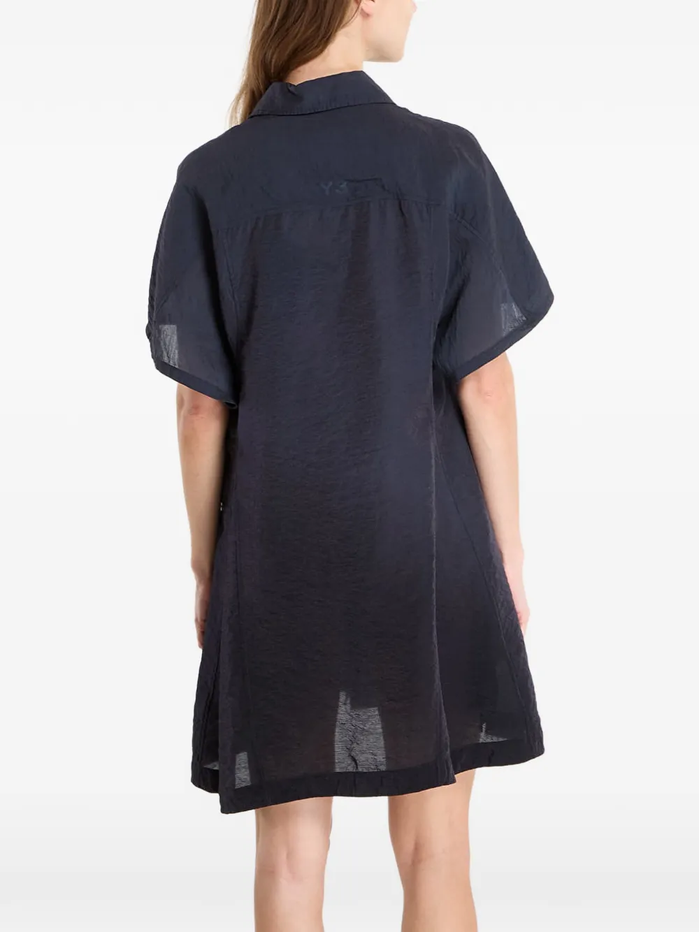 Y-3 Cargo shirtjack met korte mouwen en dip-dye print Zwart