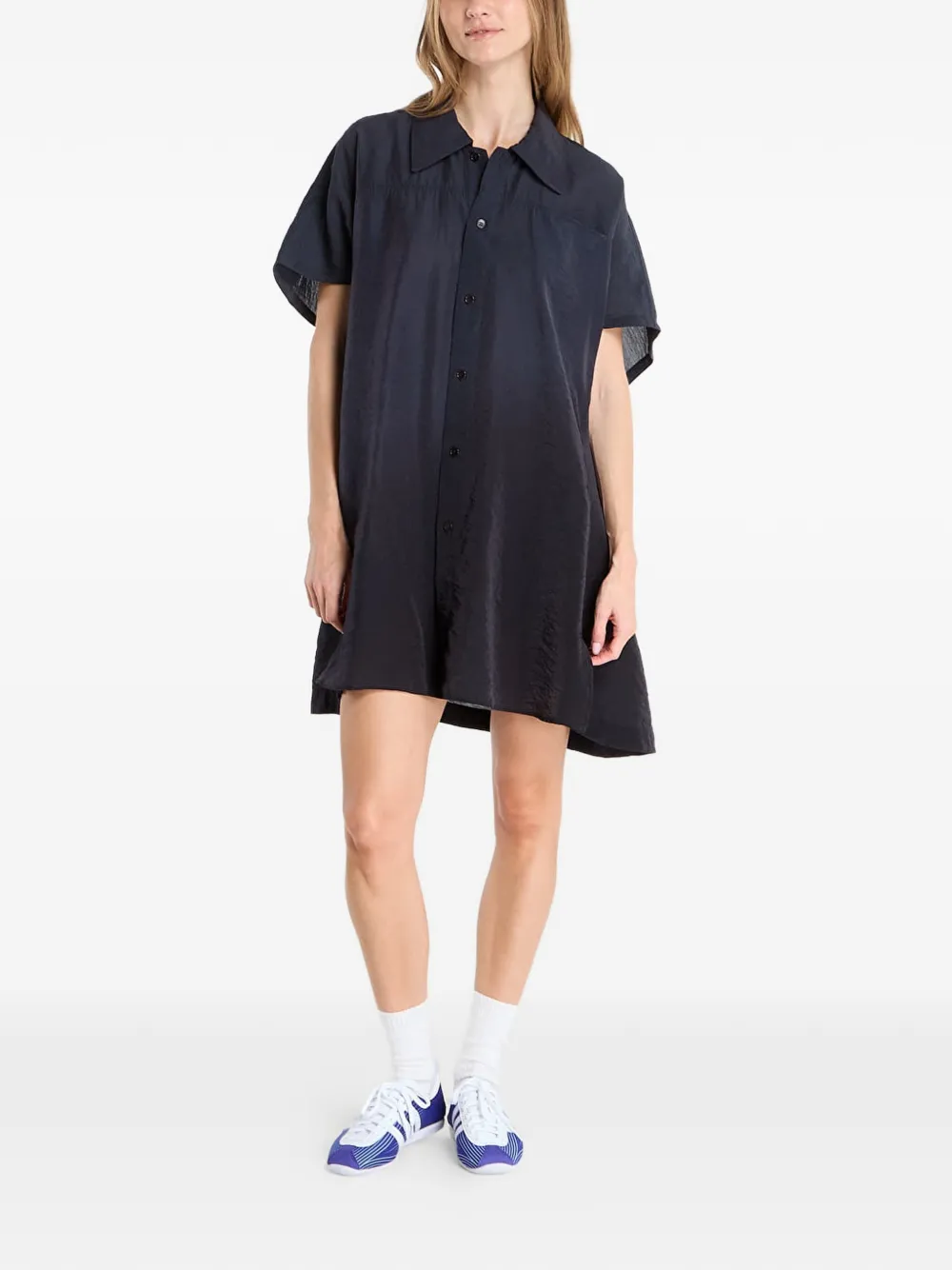 Y-3 Cargo shirtjack met korte mouwen en dip-dye print Zwart