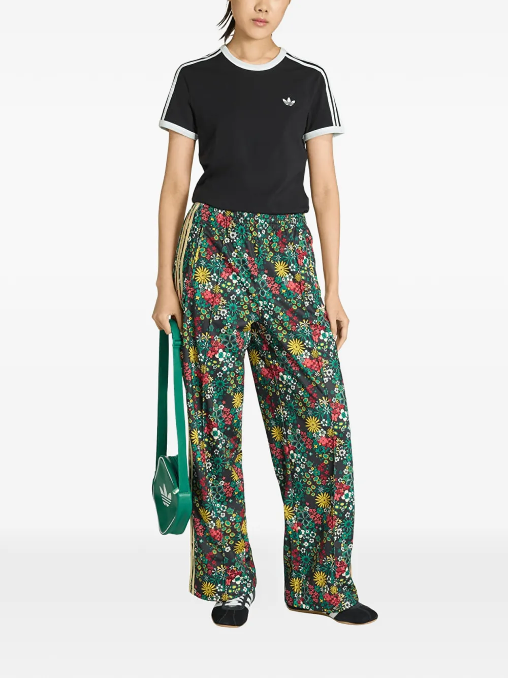 adidas x Liberty London broek met bloemenprint Groen