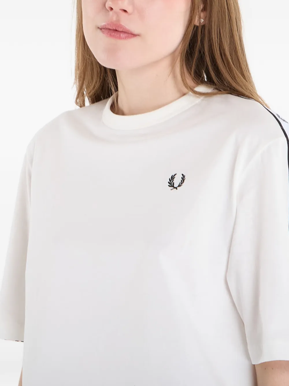 Fred Perry T-shirt met logodetail Wit