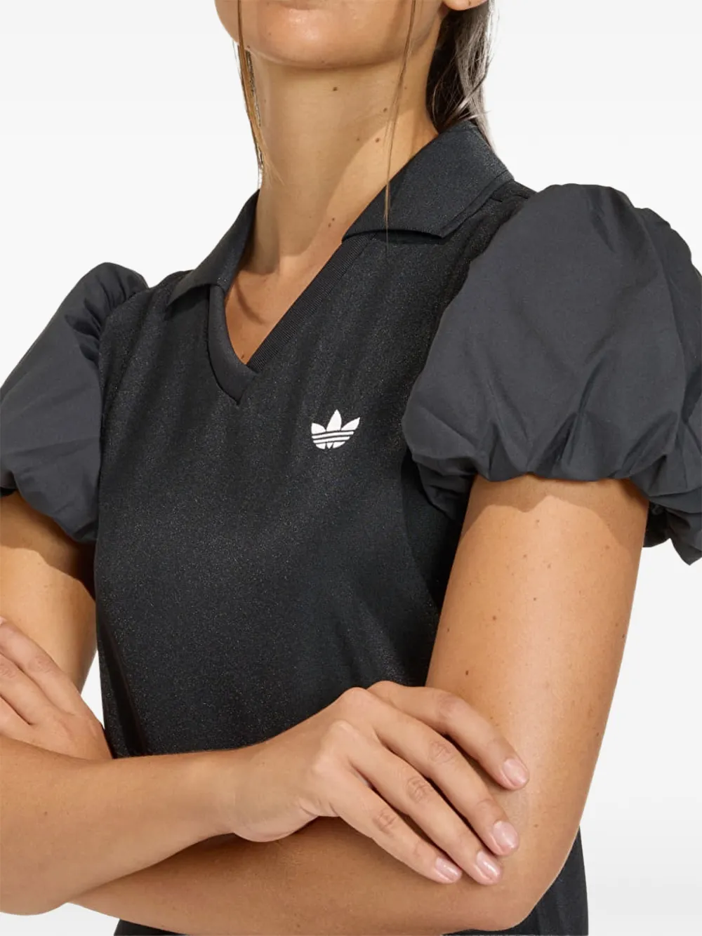 adidas Jurk met ballonmouwen Zwart