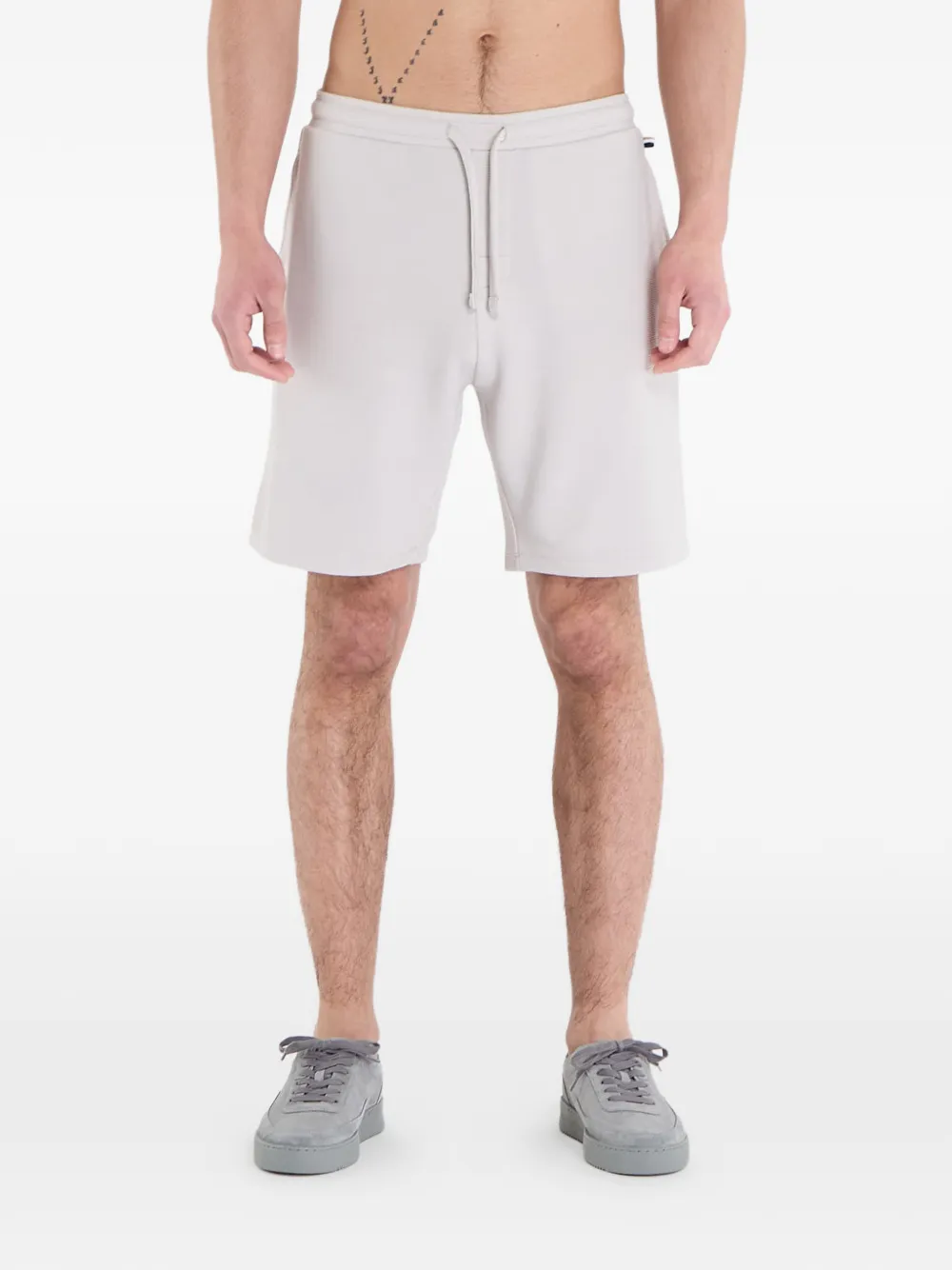 HUGO fine-ribbed shorts - Grau