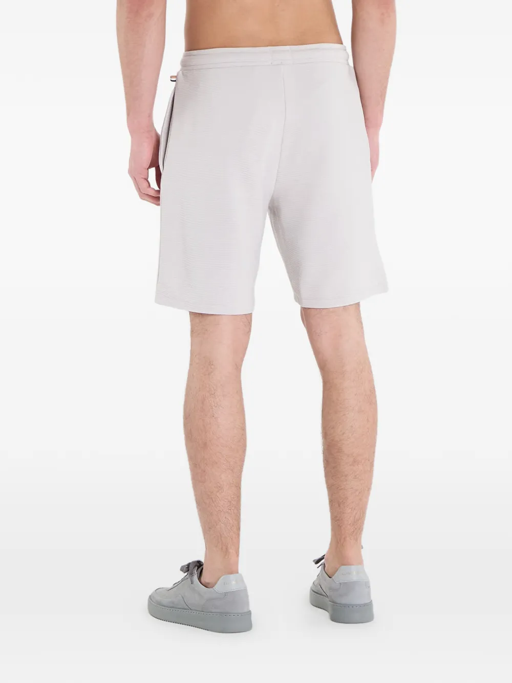 HUGO Geribbelde shorts Grijs