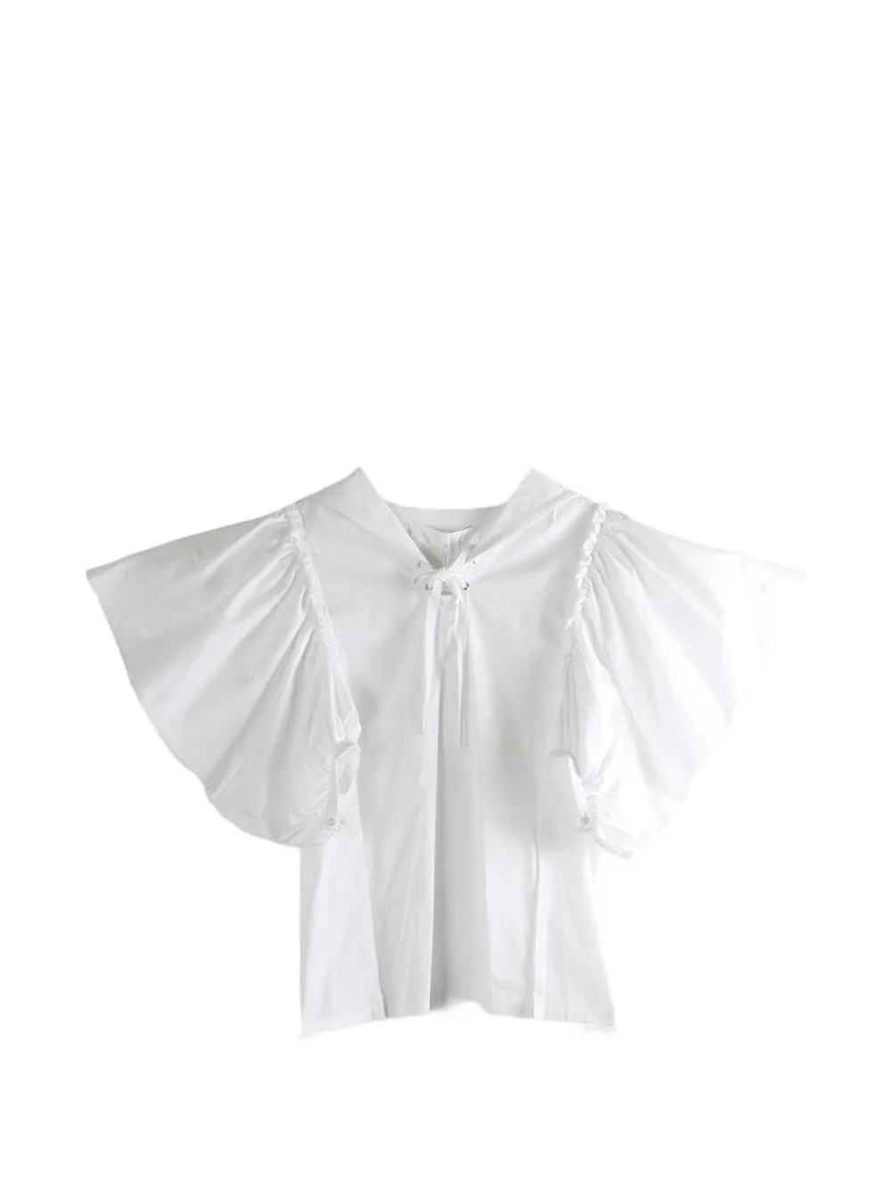 Comme des Garçons TAO puffed lace-up blouse - Bianco