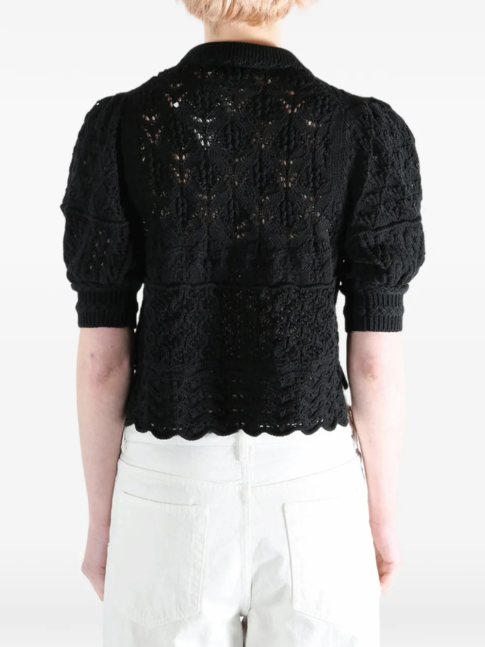 Comme des Garçons TAO Gehaakte polotop Zwart