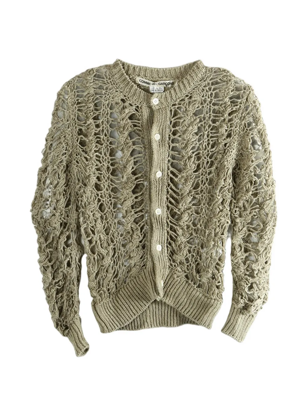 Comme Des Garçons openwork cardigan - Verde