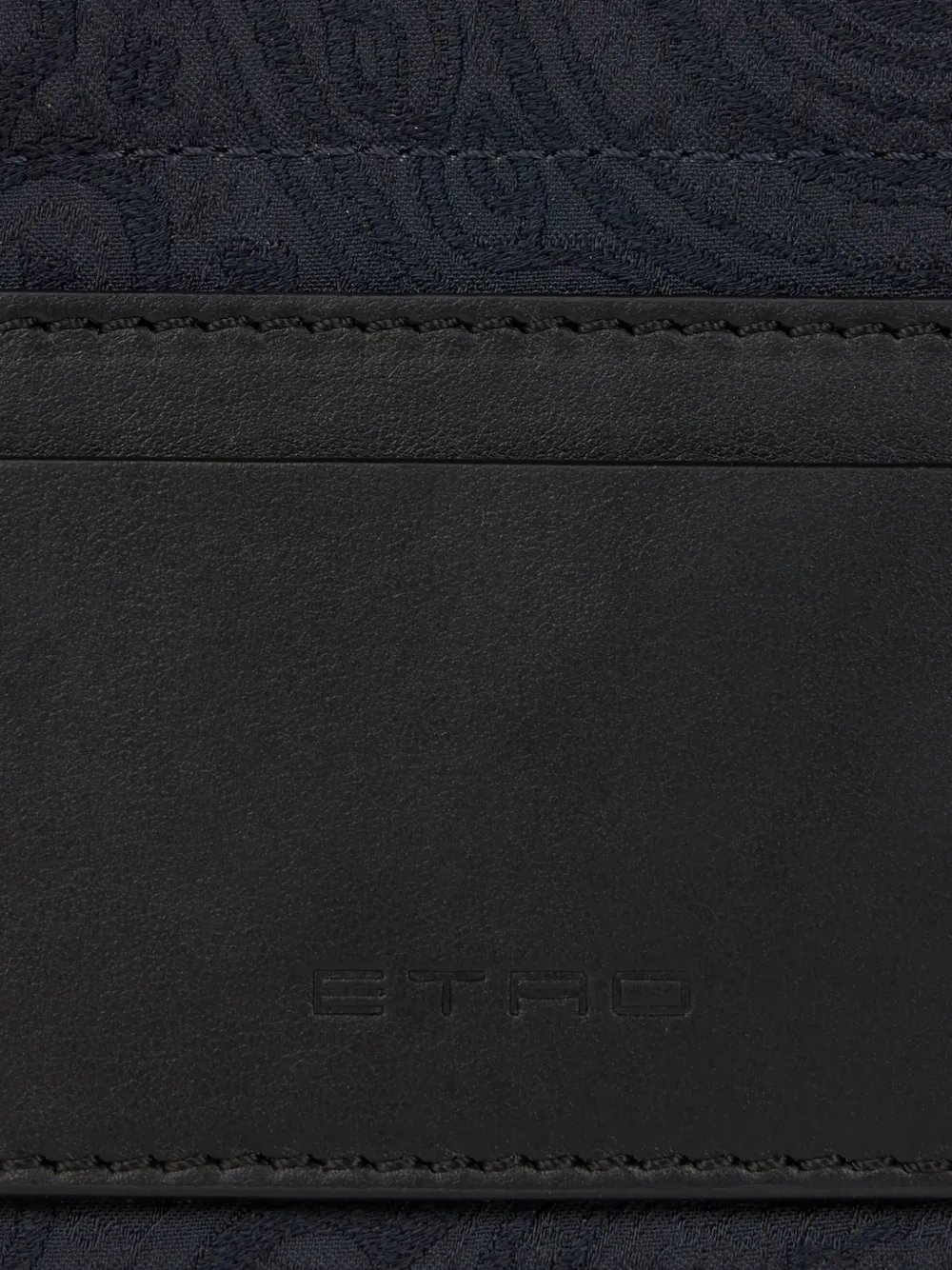 ETRO Buidel met paisley-patroon en leren afwerking Blauw