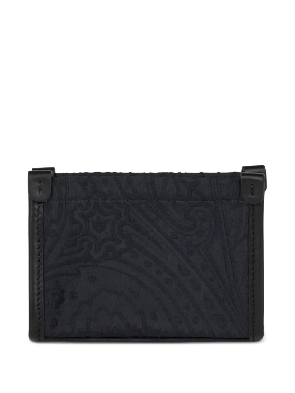 ETRO Buidel met paisley-patroon en leren afwerking Blauw