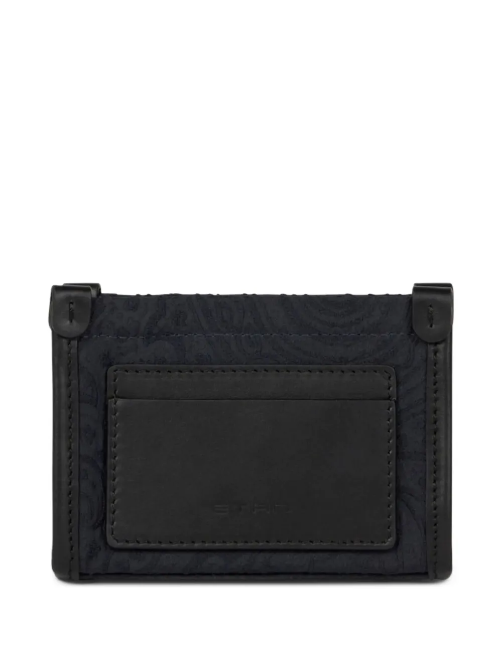 ETRO Buidel met paisley-patroon en leren afwerking Blauw