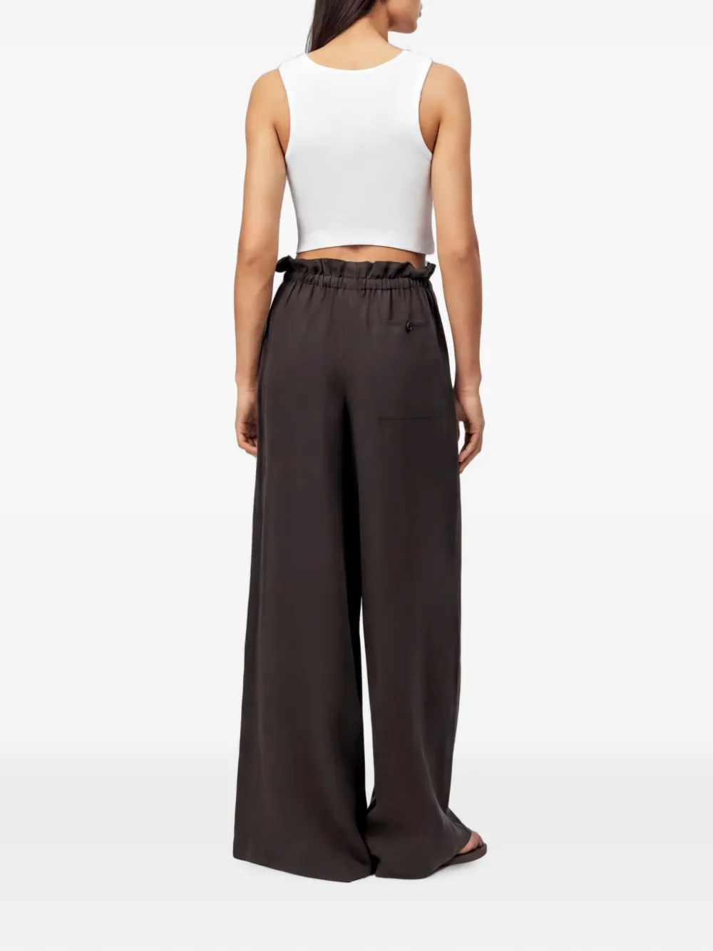 Drykorn Dwindle broek met trekkoord en paperbag-taille Bruin