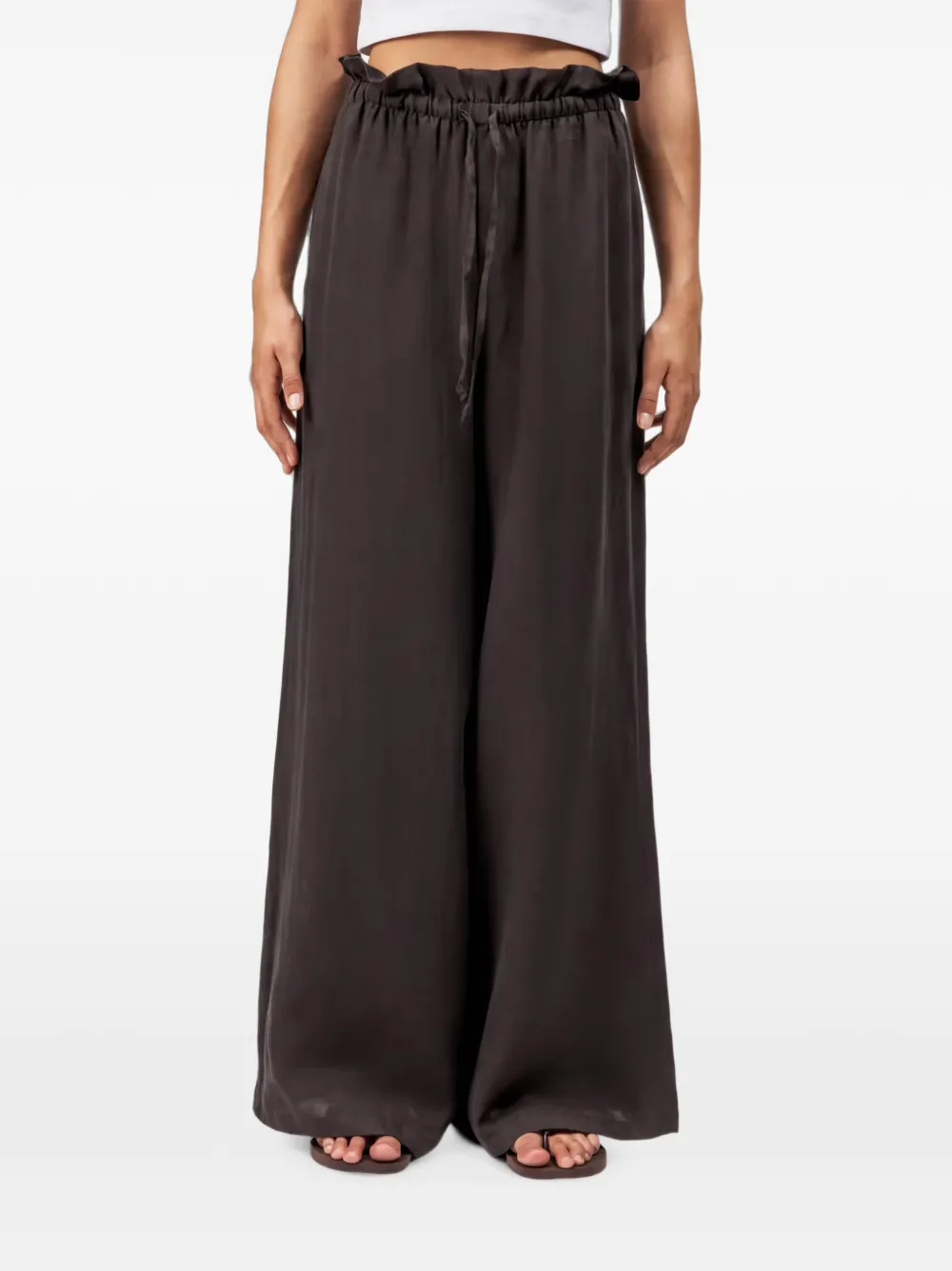 Drykorn Dwindle broek met trekkoord en paperbag-taille Bruin