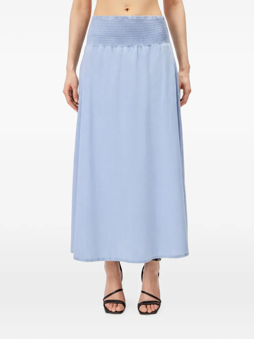 Drykorn Noriel shirred-waist maxi skirt - Blau