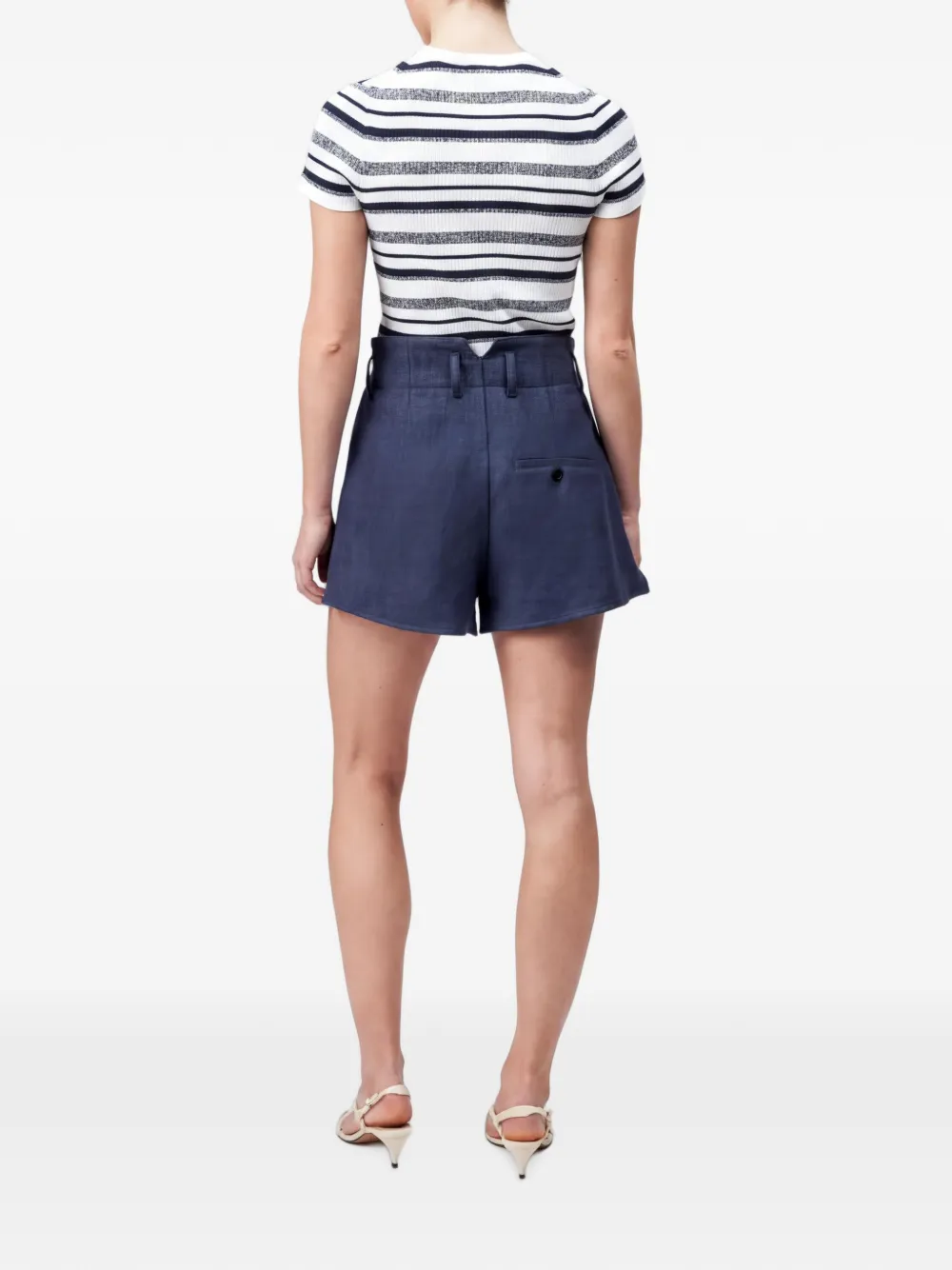 Drykorn Moglini gestreept gebreid T-shirt Blauw