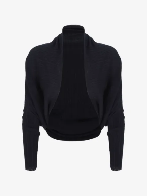 Agnona ribbed-knit batwing cardigan