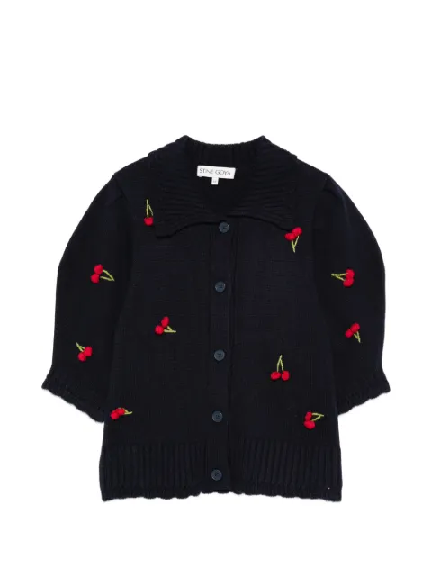 Stine Goya embroidered-cherries collared cardigan