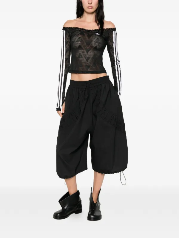 Adidas lace-trim Striped Top | Black | FARFETCH Adidas lace-trim Striped Top | Black | FARFETCH