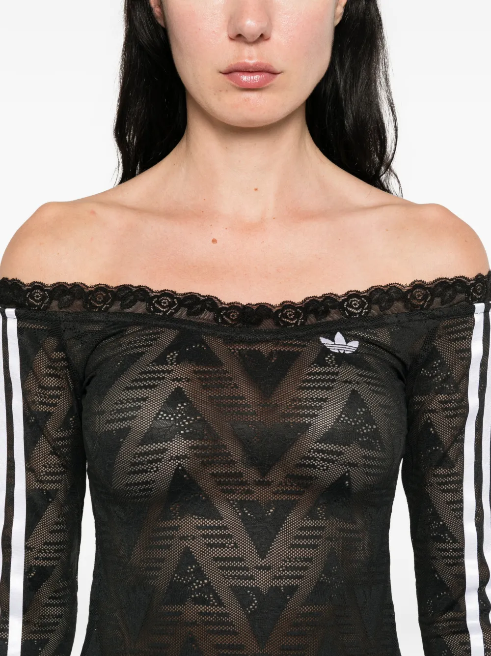 adidas Rok met kanten afwerking Zwart