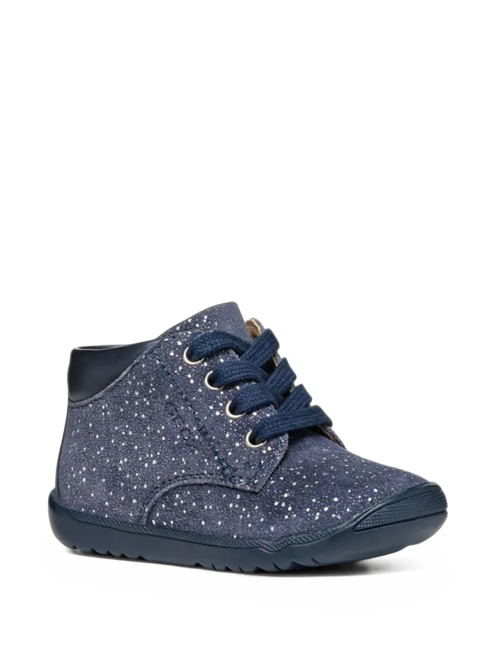 Geox Kids glitter-effect lace-up boots - Blu