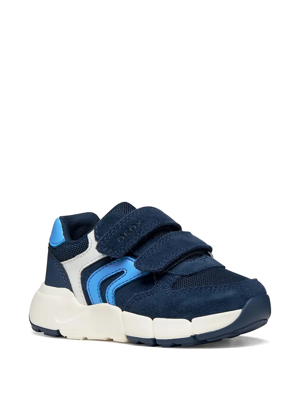 Geox Kids Flexyper touch-strap mesh sneakers Blauw