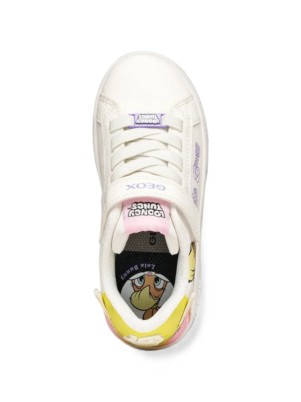 Geox Kids x Looney Tunes Eclipper touch-strap sneakers Wit