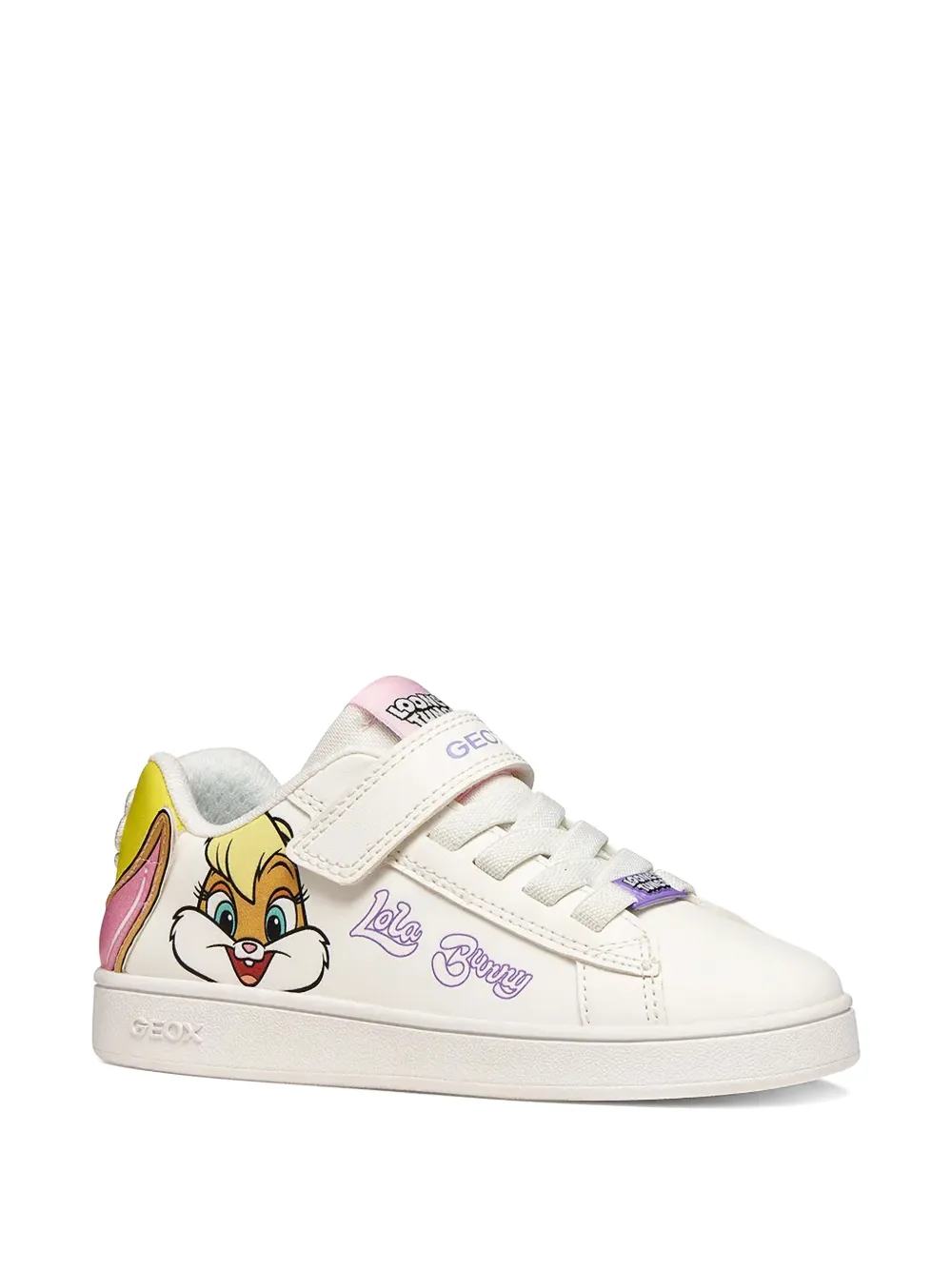 Geox Kids x Looney Tunes Eclipper touch-strap sneakers Wit