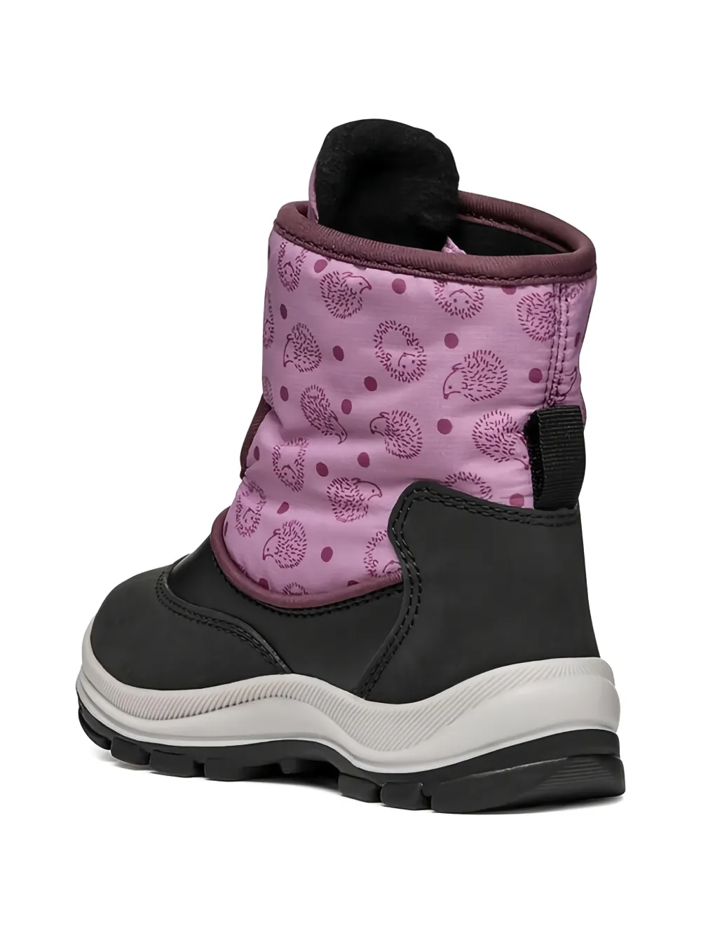 Geox Kids Laarzen met klittenband en print Zwart